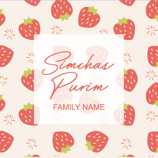 Label -Strawberry